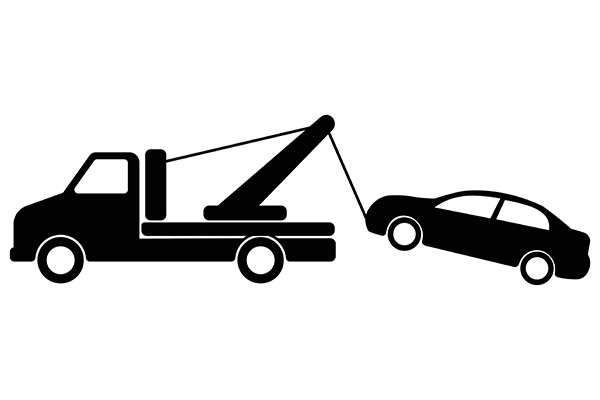 Car towing icon.