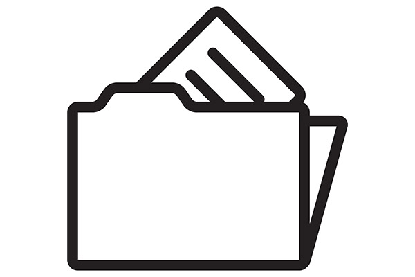 Document in folder icon.