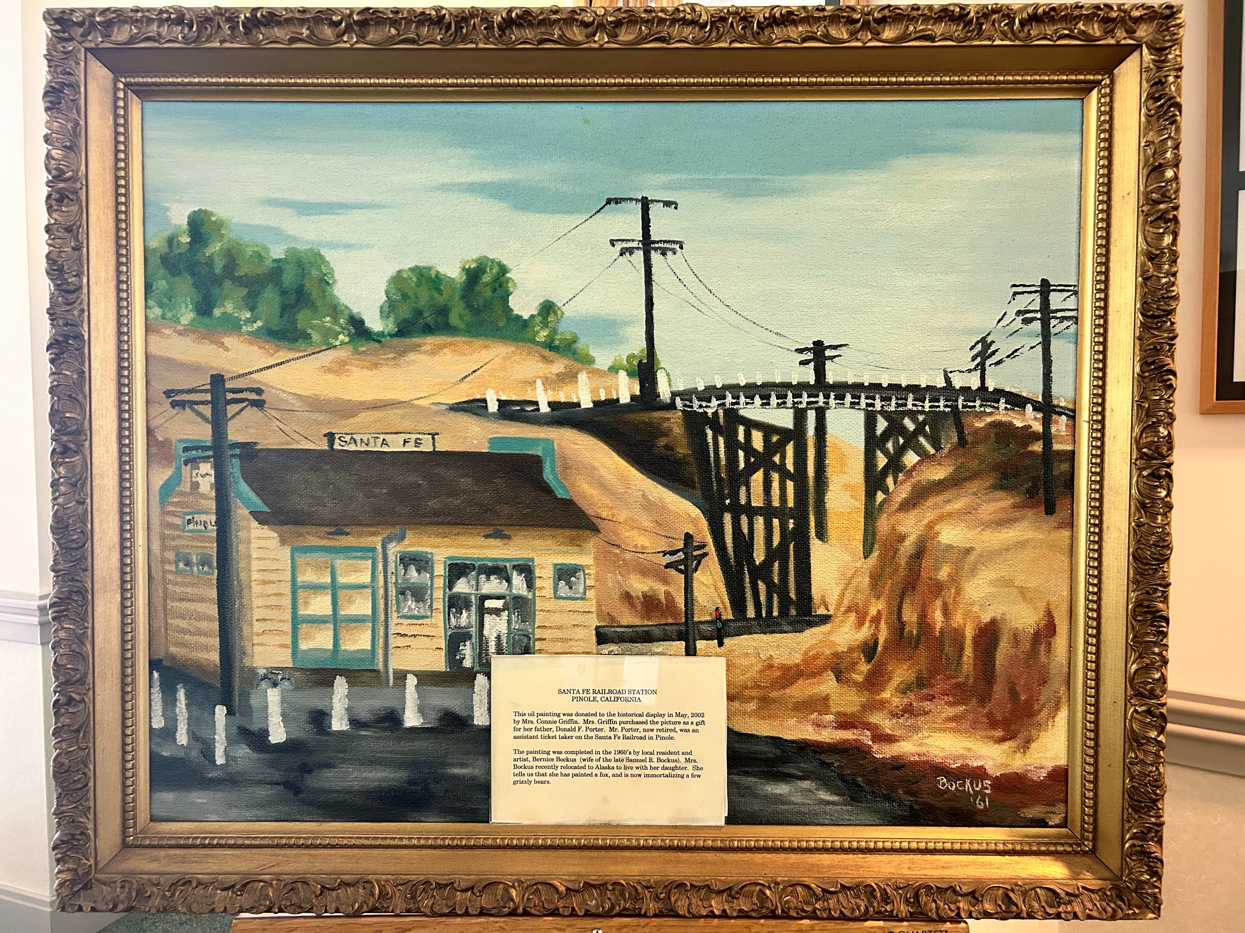 City Hall History exhibit, painting.