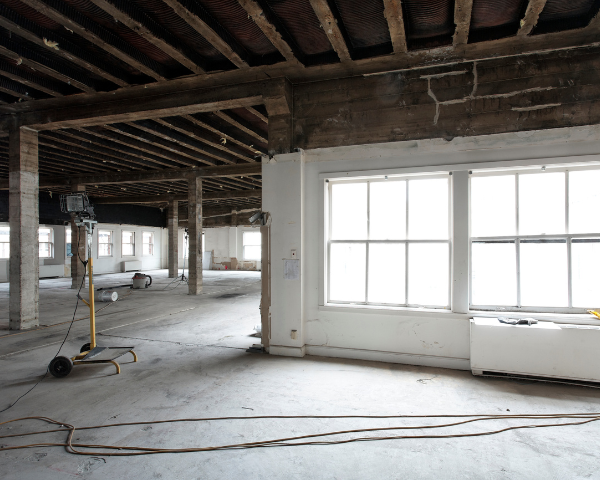 Image of the inside of a building under construction.