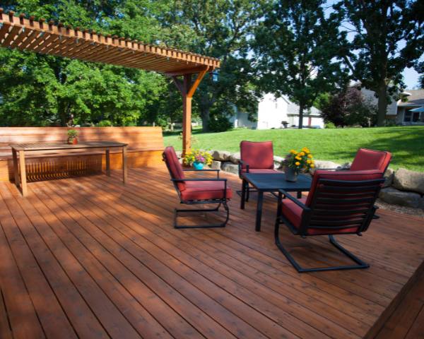 Deck and balcony.