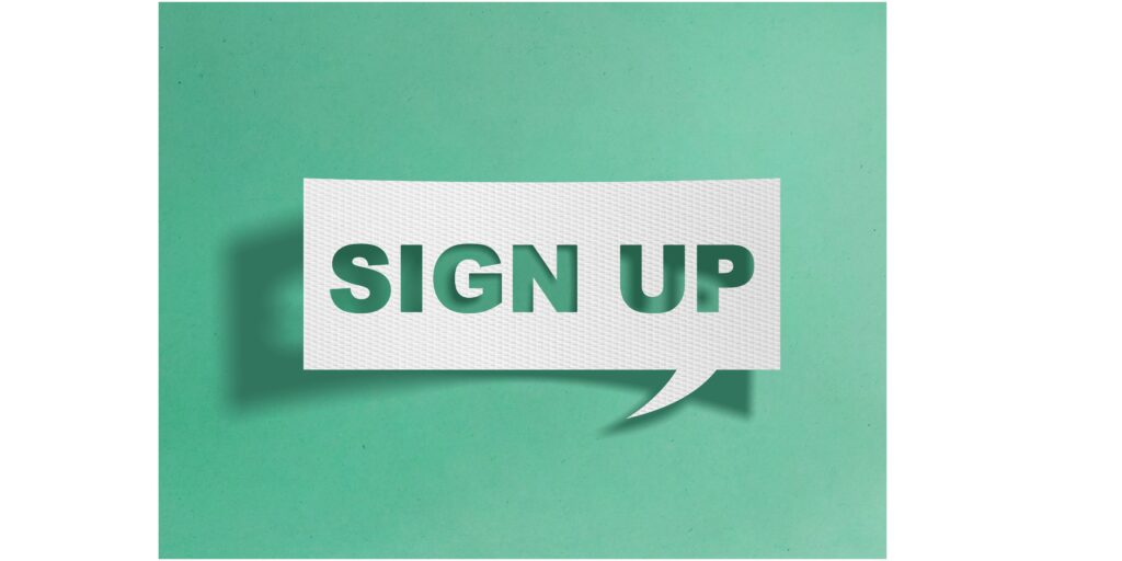 sign up call to action sign