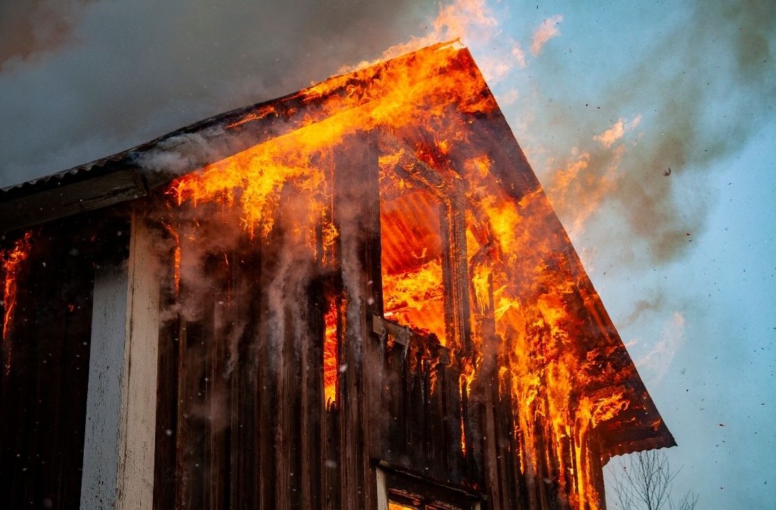 Home on fire