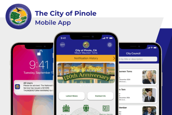 Get Connected with the City of Pinole mobile app
