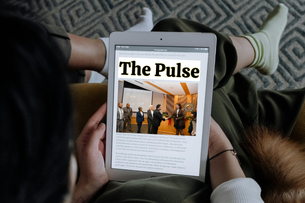 a person looking at the Pulse on their tablet